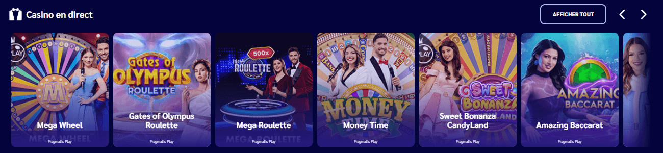 ShinyWilds Casino en direct
