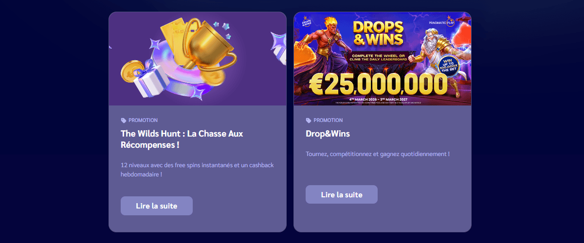 ShinyWilds Casino promotions